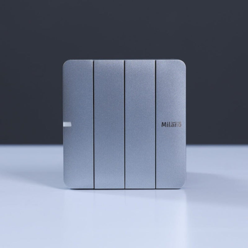 MILANO | 10A 4 Gang 1 Way Switch Sl Ps | 210100300363