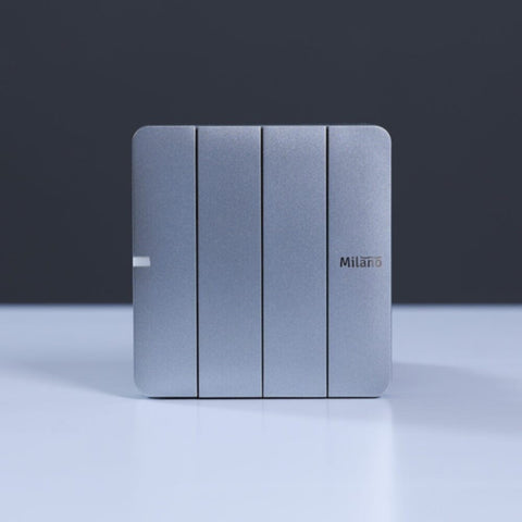 MILANO | 10A 4 Gang 1 Way Switch Sl Ps | 210100300363