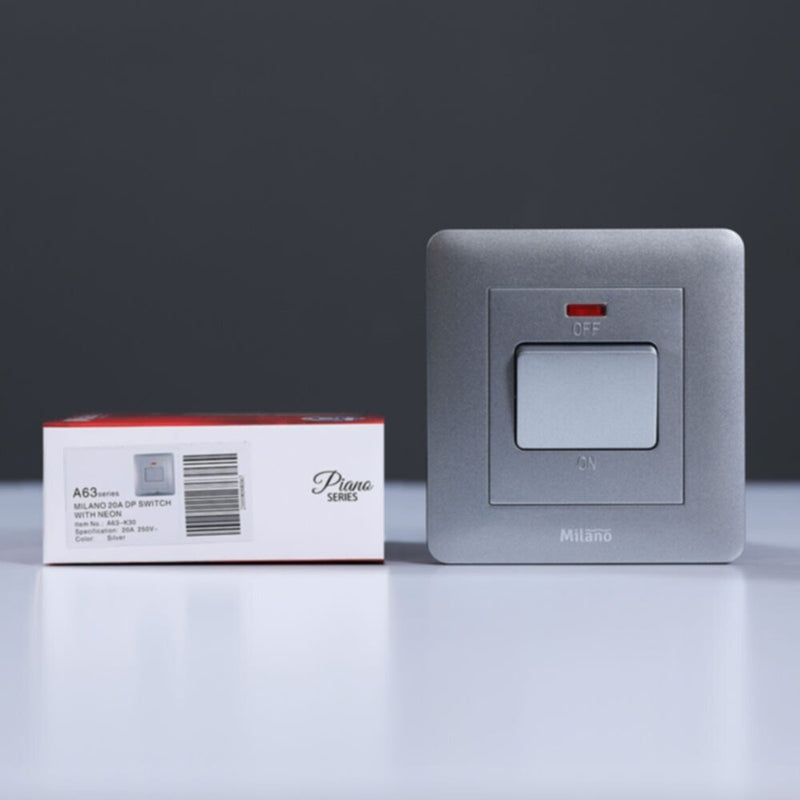 MILANO | 20A Dp Switch With Neon Sl Ps | 210100300367