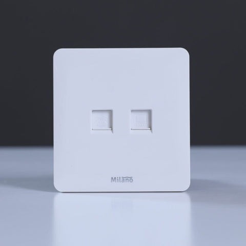 MILANO | Telephone &Computer Outlet Wh Ps | 210100300381