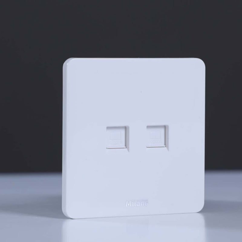 MILANO | Dual Computer Outlet Cat6 Wh Ps | 210100300383