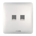 MILANO | Dual Computer Outlet Cat6 Wh Ps | 210100300383