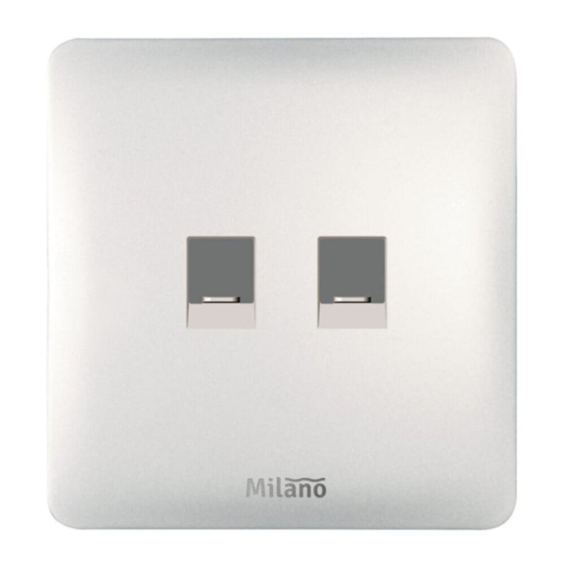 MILANO | Dual Computer Outlet Cat6 Wh Ps | 210100300383