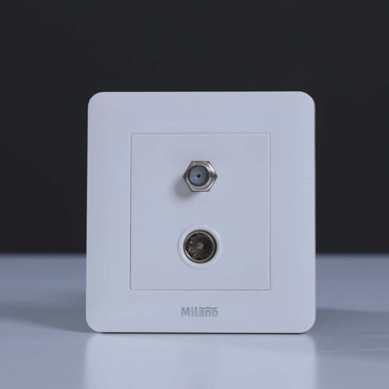 MILANO | Tv & Satellite Outlet Wh Ps | 210100300386