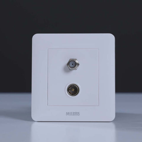 MILANO | Tv & Satellite Outlet Wh Ps | 210100300386