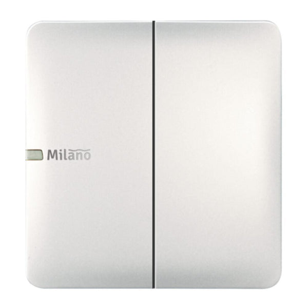 MILANO | 10A 2 Gang 1 Way Switch Wh Ps | 210100300389