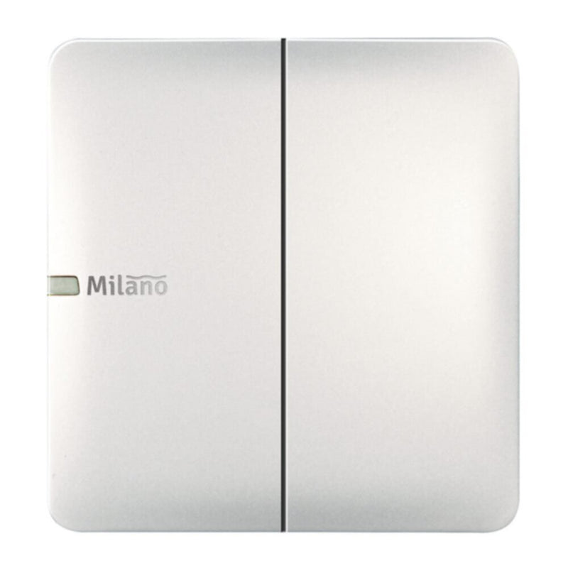 MILANO | 10A 2 Gang 1 Way Switch Wh Ps | 210100300389