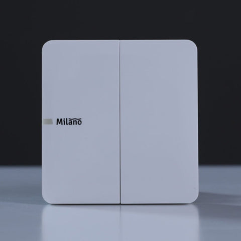 MILANO | 10A 2 Gang 2 Way Switch Wh Ps | 210100300390