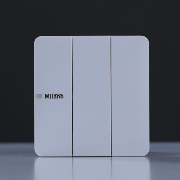 MILANO | 10A 3 Gang 1 Way Switch Wh Ps | 210100300391