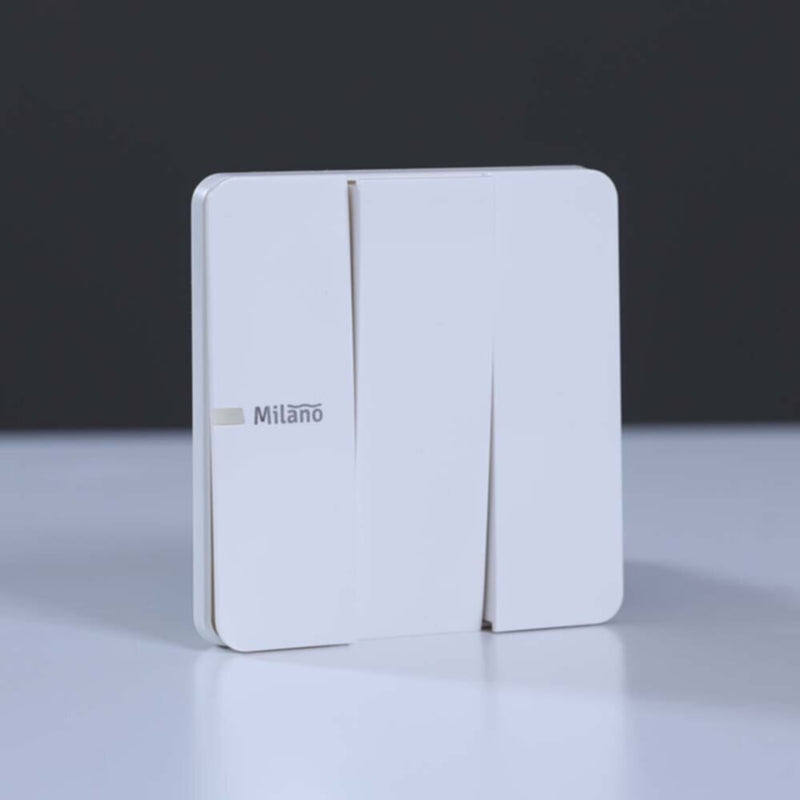 MILANO | 10A 3 Gang 2 Way Switch Wh Ps | 210100300392
