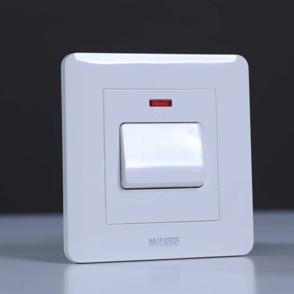 MILANO | 20A Dp Switch With Neon Wh Ps | 210100300397
