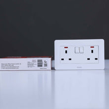 MILANO | 13A Twin Socket With Switch & Led Indicator-White | 210100300402