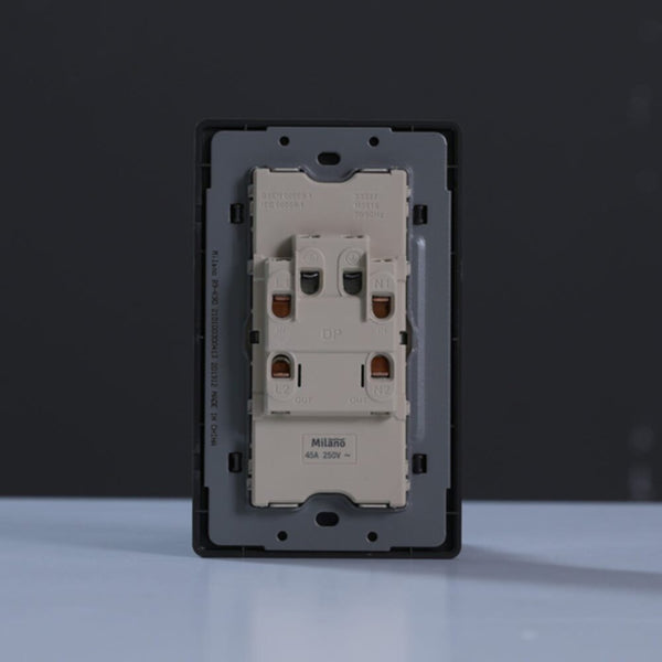MILANO | 45A Dp Switch With Neon (3X6) Sl | 210100300413