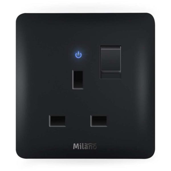 MILANO | 13A Single Switched Socket Mblk Ps (A63-C1 | 210100300462