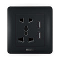 MILANO | 16A Single Universal Socket With Dual Usb | 210100300467