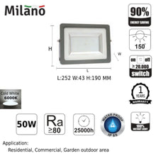 MILANO | 360D Smd Led Flood Light 50W Wh | 210300400042