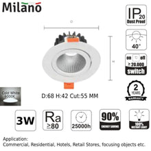 MILANO | New Led Spot Light 3W 6000K | 210302300129