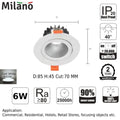 MILANO | New Led Spot Light 6W 6000K | 210302300131