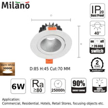 MILANO | New Led Spot Light 6W 3000K | 210302300132