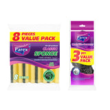 PAREX | Geen Sponge 8Pcs + Metallic Scourer 3Pcs | PRX103HHL00126
