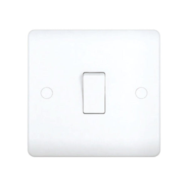 MILANO | 10A 1 Gang 1 Way Switch White | 210800100002