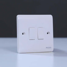 MILANO | 10A 2 Gang 2 Way Switch White | 210800100005