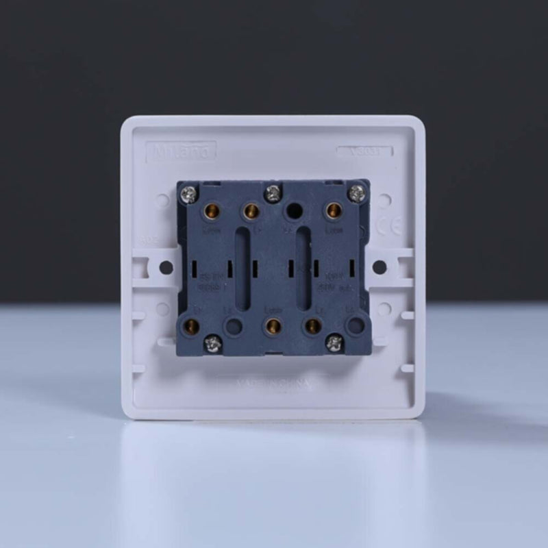 MILANO | 10A 3 Gang 1 Way Switch White | 210800100006