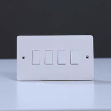 MILANO | 4 Gang 1 Way Switch White | 210800100008