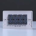 MILANO | 4 Gang 1 Way Switch White | 210800100008