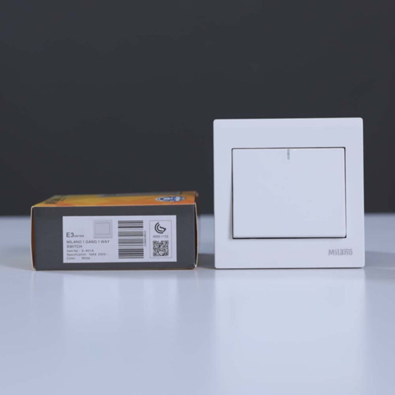 MILANO | 16A I Gang 1Way White | 210800100010