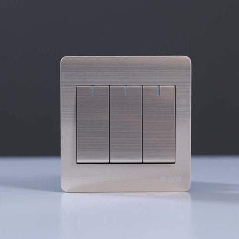 MILANO | 16A 3 Gang 2 Way Switch Gd | 210800100023