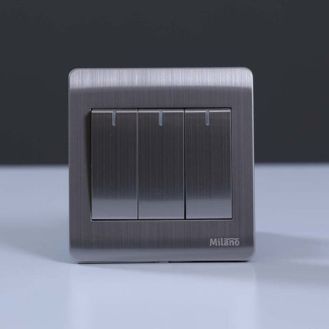 MILANO | 16A 3 Gang 1Way Switch Sl | 210800100030