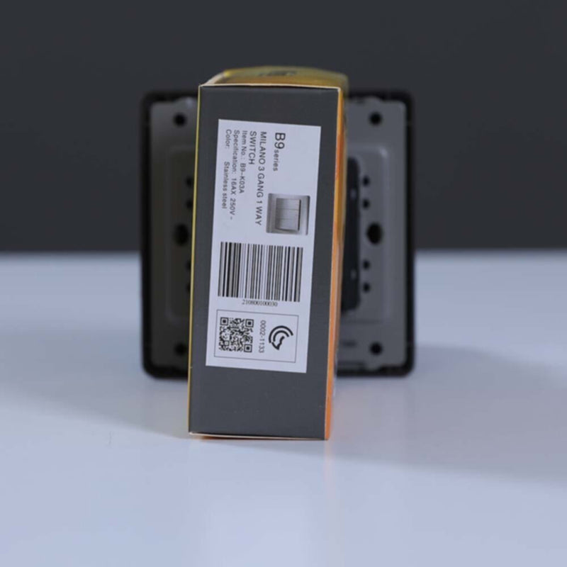 MILANO | 16A 3 Gang 1Way Switch Sl | 210800100030