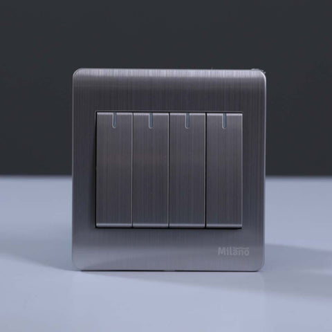 MILANO | 10A 4 Gang 1 Way Switch Sl | 210800100032