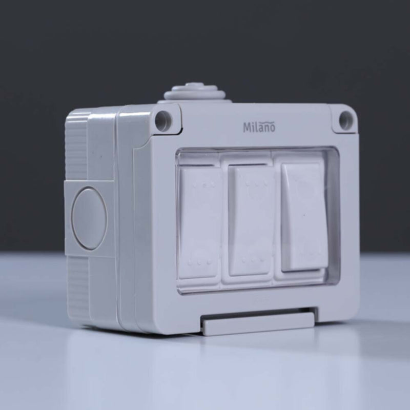 MILANO | Water-Proof 3Gang 2Way Switch Ip55 Cl3032 | 210800100036