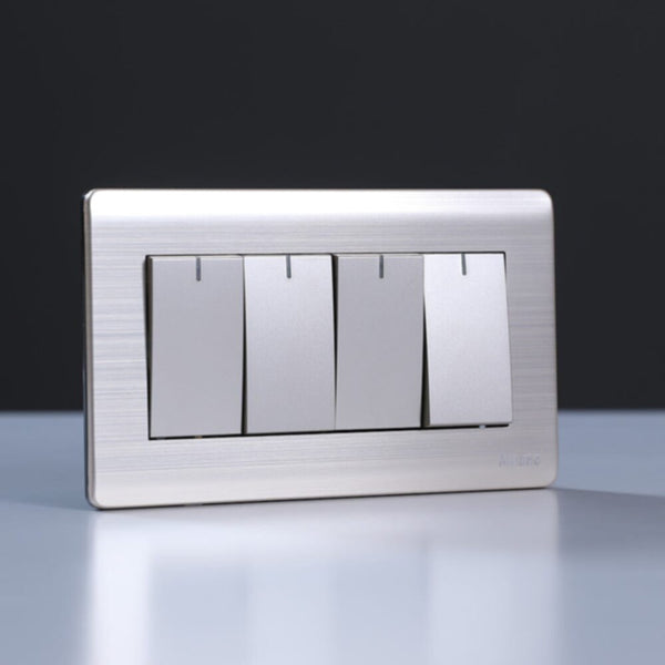 MILANO | 4 GANG 1 WAY SWITCH (3x6) GD | 210800100068
