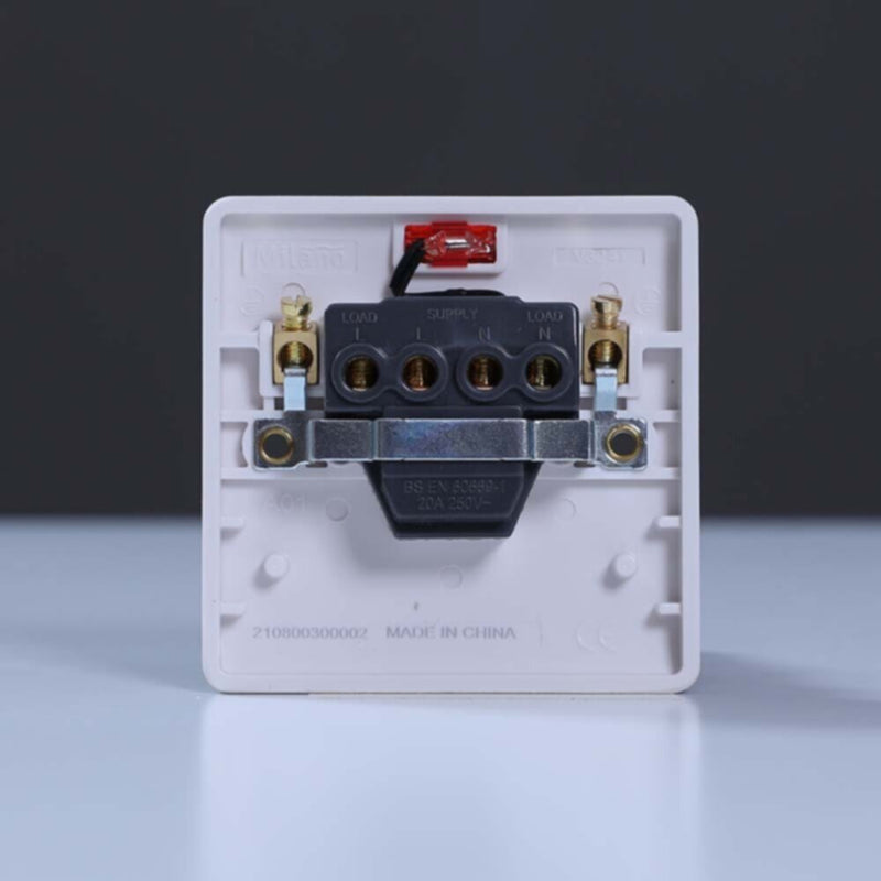 MILANO | 20A Dp Switch With Neon White | 210800300002