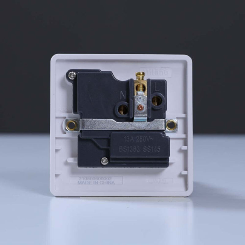 MILANO | 13A 1 Gang Switched Socket With Neon, Single | 210800600002
