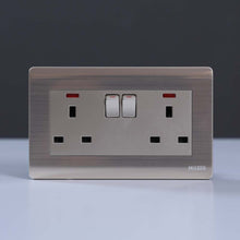 MILANO | 13A 2 Gang Socket With Neon Gd | 210800600008