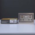 MILANO | 13A 2 Gang Socket With Neon Gd | 210800600008