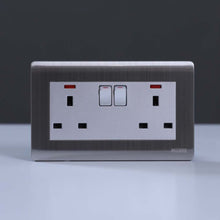 MILANO | 13A 2 Gang Socket With Neon Sl (B9-C14) | 210800600010