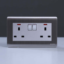 MILANO | 13A 2 Gang Socket With Neon Sl (B9-C14) | 210800600010