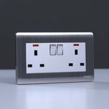 MILANO | 13A 2 Gang Socket With Neon Sl (B9-C14) | 210800600010