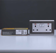 MILANO | 13A 2 Gang Socket With Neon Sl (B9-C14) | 210800600010