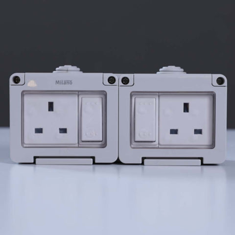 MILANO | Water-Proof 13A 2Gang Switched Socket Singl | 210800600015