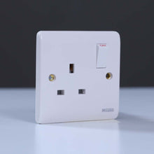 MILANO | 13A 1Gang Switch Socket White (V4050) | 210800600017
