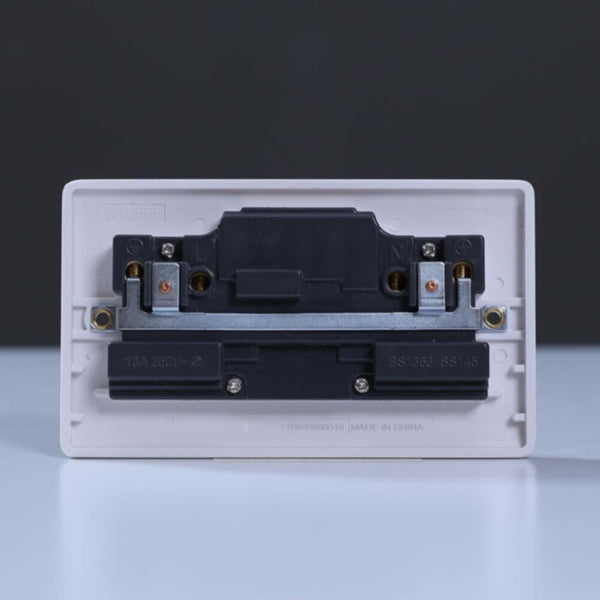 MILANO | 13A 2Gang Switch Socket White (V4060) | 210800600018