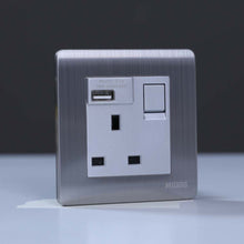 MILANO | 13A Socket With Neon With Usb Sl | 210802800001