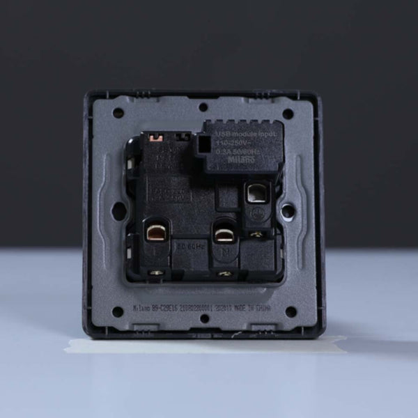 MILANO | 13A Socket With Neon With Usb Sl | 210802800001