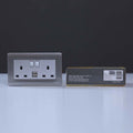 MILANO | 13A 2 Gang Socket With Neon With Usb Sl | 210802800002